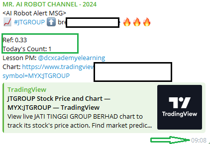 马股AI Alerts教学: 怎样赶在暴涨之前买到 JTGROUP?: 0608 jtgroup ai alert