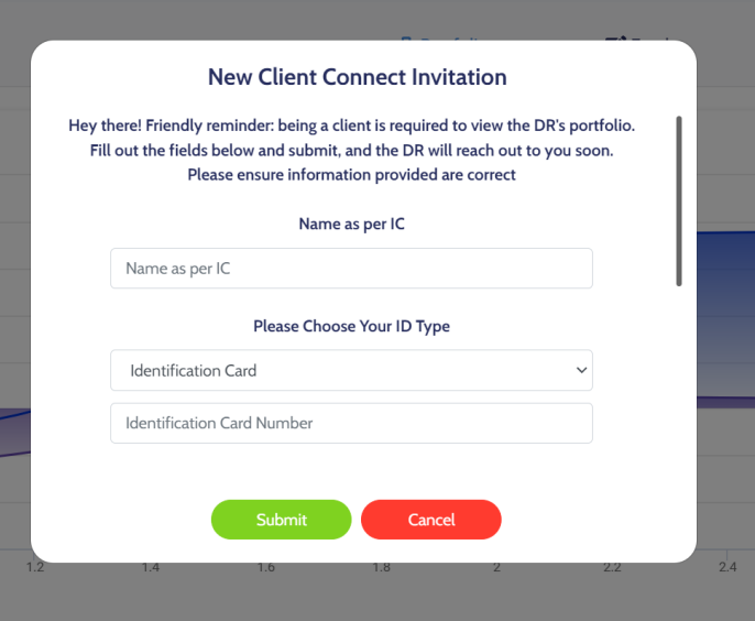 You may fill in your details in order to connect with this Remisier or DR.