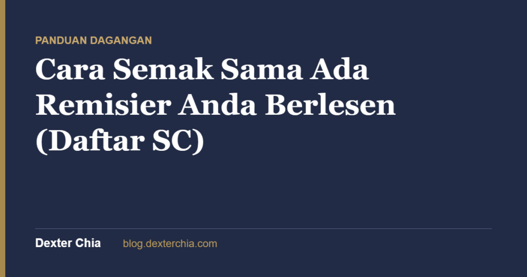 Cara Semak Sama Ada Remisier Anda Berlesen (Daftar SC)