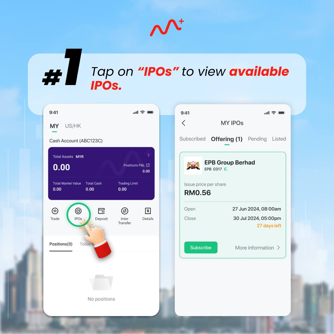 点击 MY > IPO. 你就会看到即将上市的IPO列表