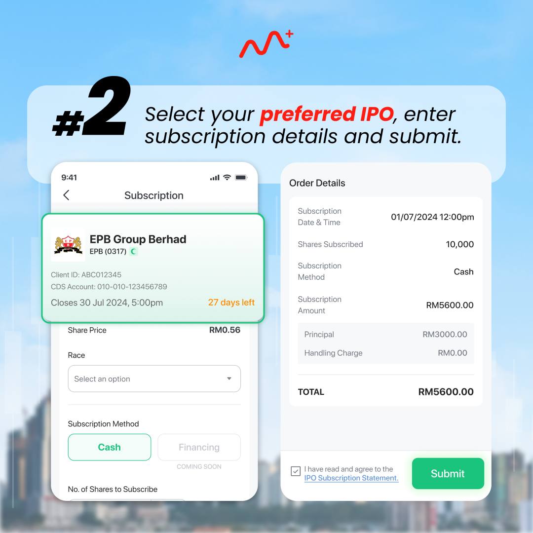 选择你想要申请的IPO, 然后填入信息