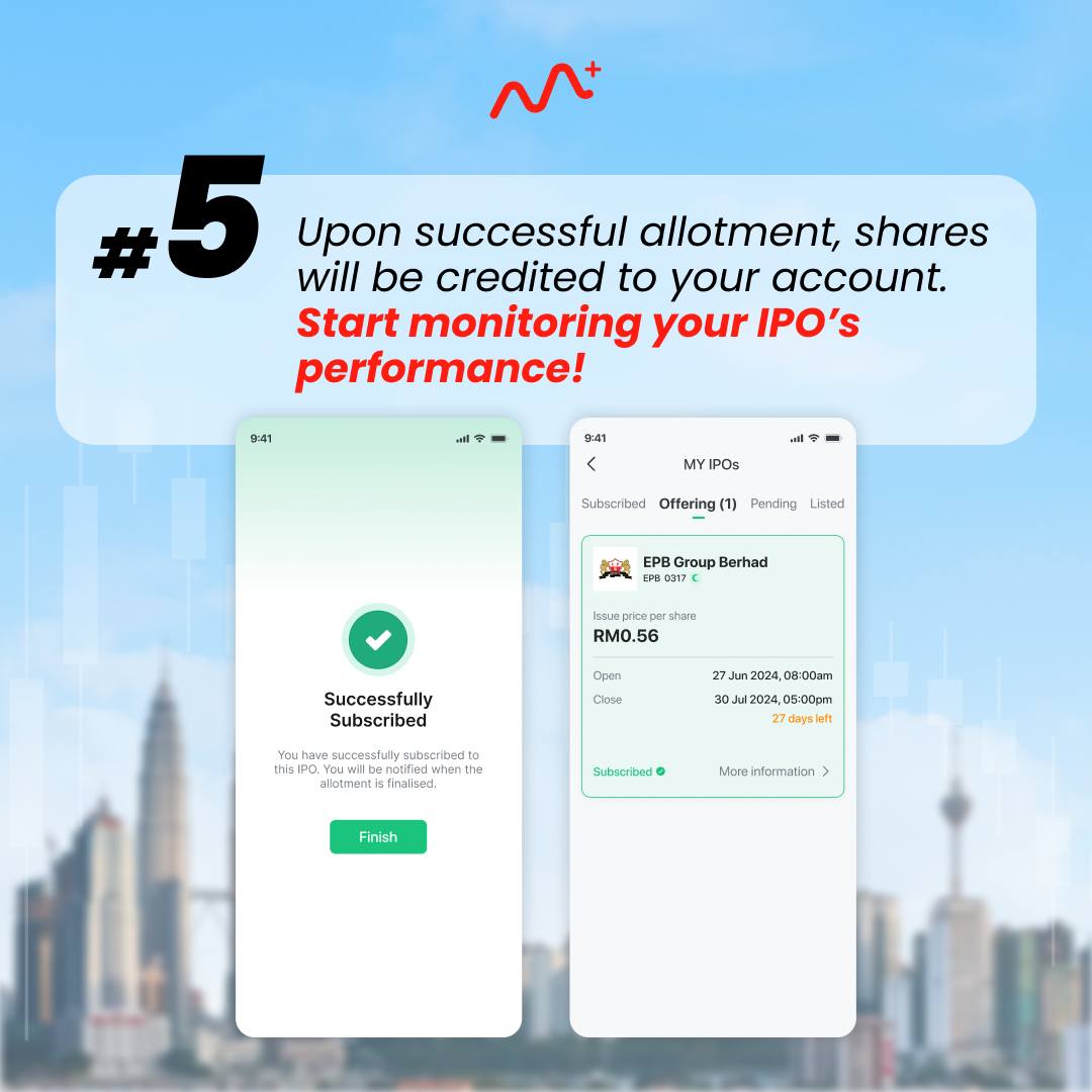 轻松申请马来西亚即将上市的IPO新股：M+ Global APP使用指南: m global apply ipo bursa 7