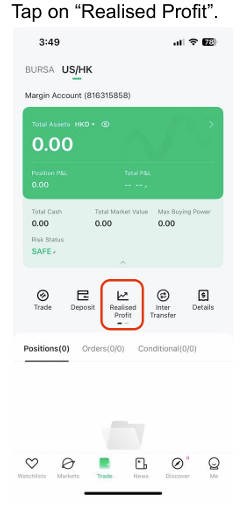 Introducing Realised Profit Tracking for US & HK Markets – M+ Global APP: m global realised profit 2