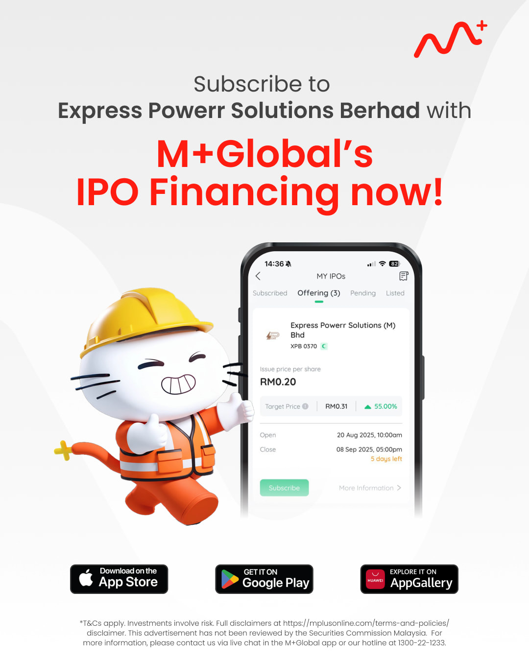 Express Powerr Solutions Berhad IPO: Invest via M+ Global: mglobal invitation code ubzq