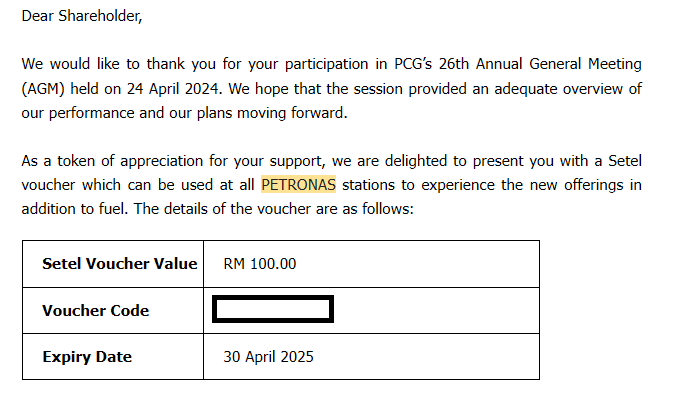 马来西亚上市公司 AGM Door Gifts 薅羊毛攻略: petronas chemical berhad agm door gift 2024