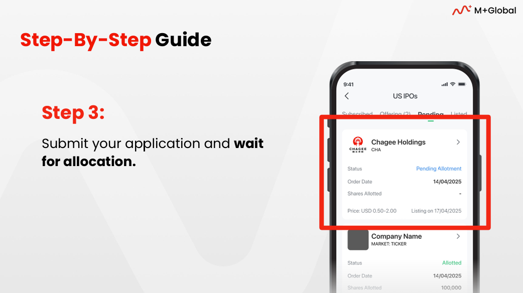 Malaysians Can Now Invest in US IPOs with M+ Global – Starting from Just USD 5,000: step by step for us ipo application 3