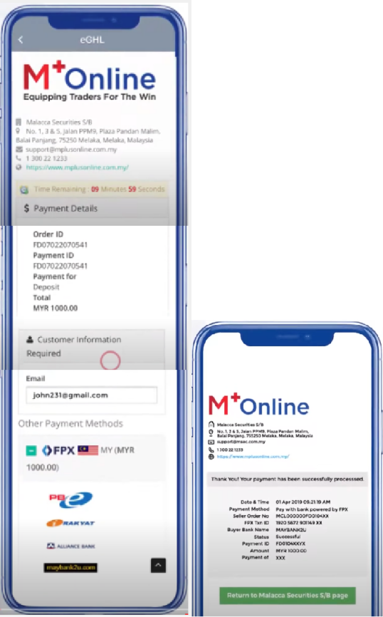 Deposit Instructions — M+ Global app screenshot 4