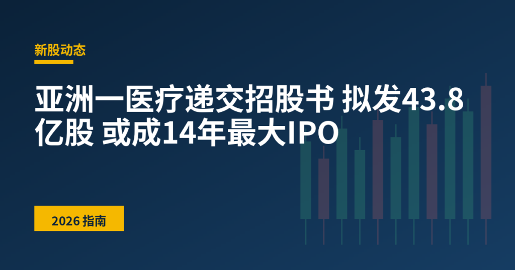 亚洲一医疗递交招股书 拟发43.8亿股 或成14年最大IPO