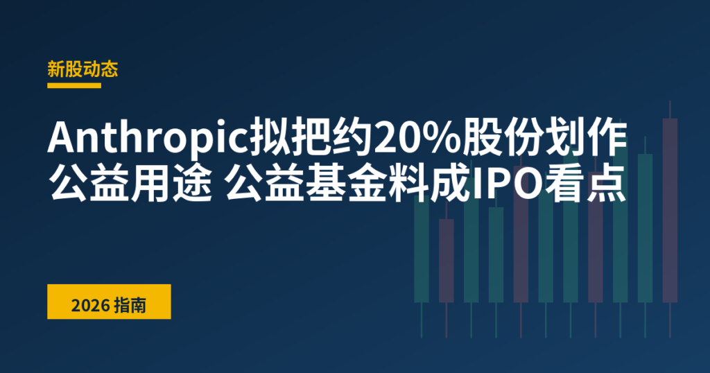 Anthropic拟把约20%股份划作公益用途 公益基金料成IPO看点