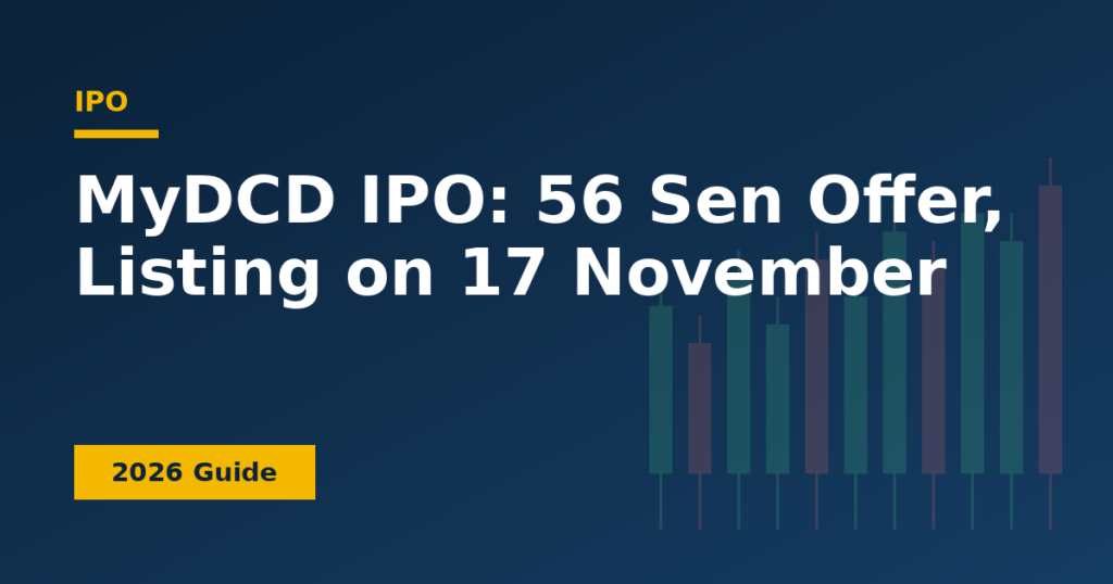 MyDCD IPO: 56 Sen Offer, Listing on 17 November