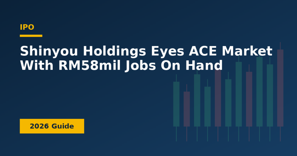 Shinyou Holdings Eyes ACE Market With RM58mil Jobs On Hand
