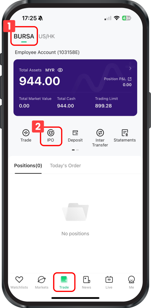 How to Apply for IPO Stocks — M+ Global app screenshot 1