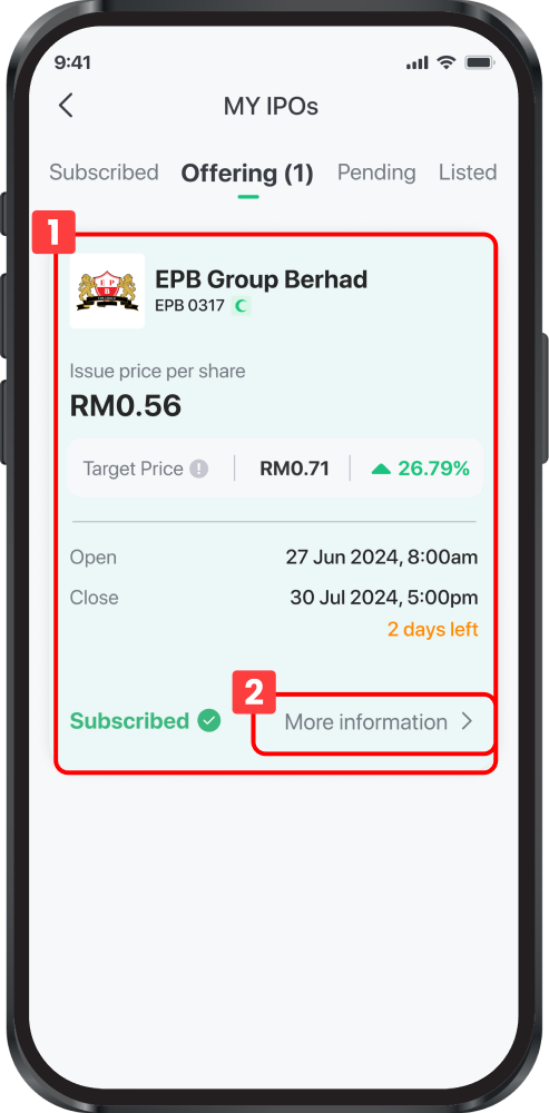 How to Apply for IPO Stocks — M+ Global app screenshot 10