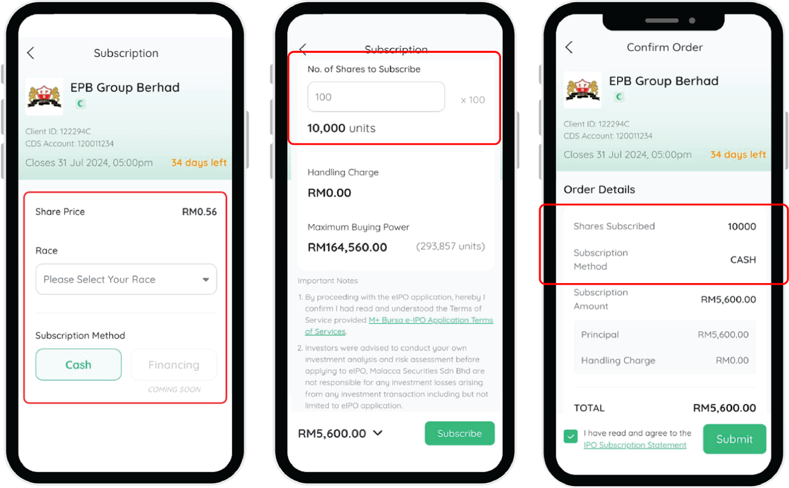 How to Apply for IPO Stocks — M+ Global app screenshot 3