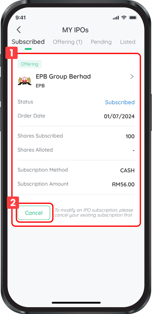 How to Apply for IPO Stocks — M+ Global app screenshot 5