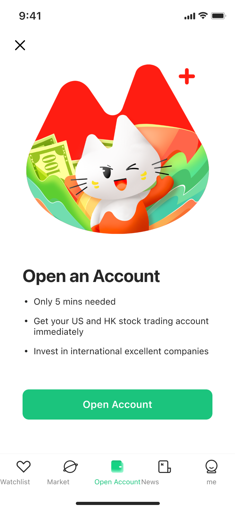 How to Open a Global Account — M+ Global app screenshot 1
