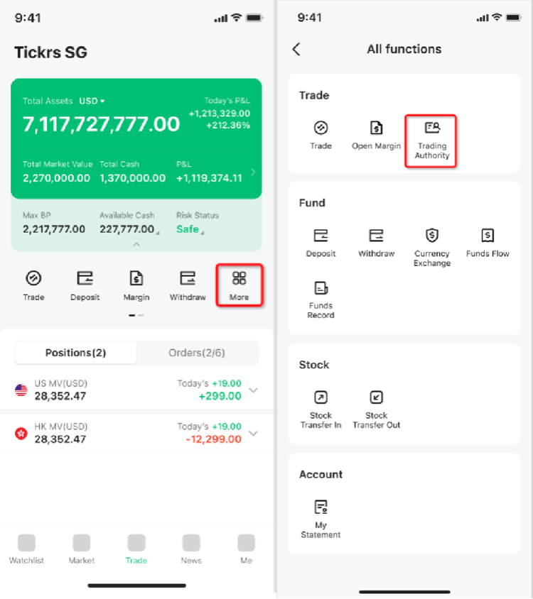 How to Re-apply for a MY Stock Trading Account — M+ Global app screenshot 1