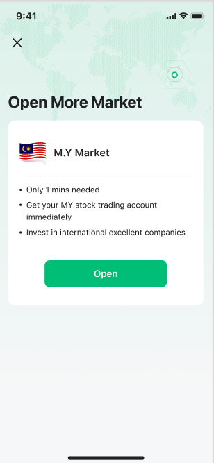How to Re-apply for a MY Stock Trading Account — M+ Global app screenshot 2