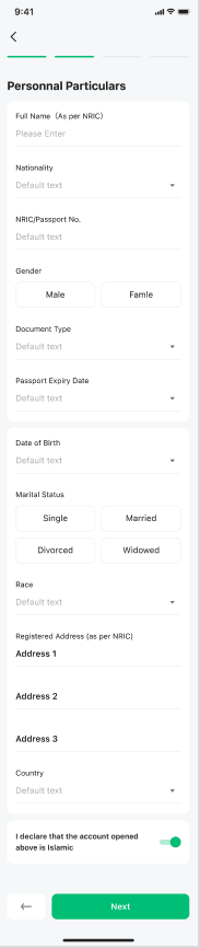 How to Re-apply for a MY Stock Trading Account — M+ Global app screenshot 4