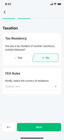 How to Re-apply for a MY Stock Trading Account — M+ Global app screenshot 5
