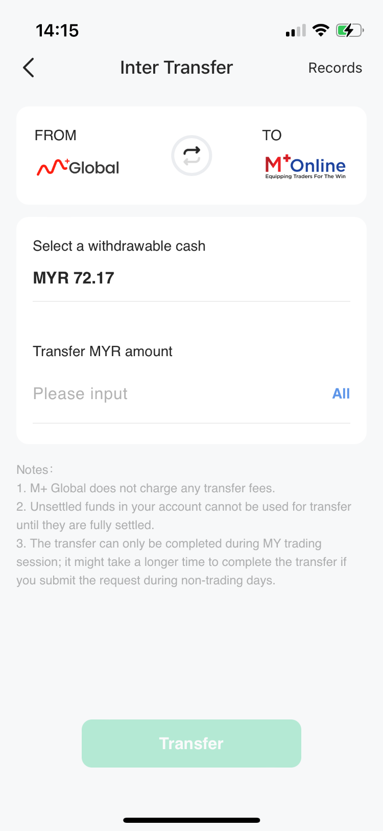 Inter Transfer Guide — M+ Global app screenshot 4