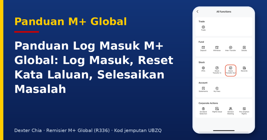 Panduan Log Masuk M+ Global: Log Masuk, Reset Kata Laluan, Selesaikan Masalah