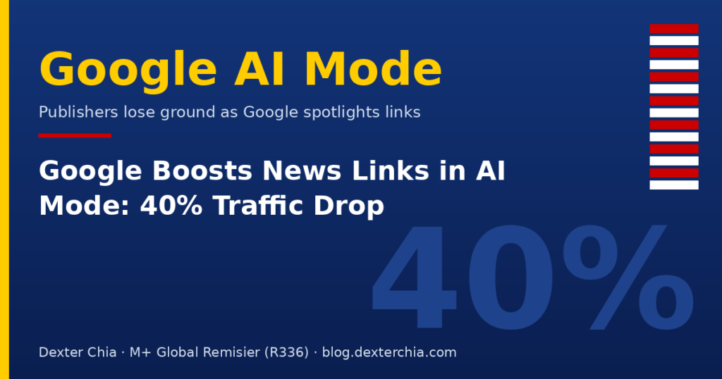 Google Boosts News Links in AI Mode: 40% Traffic Drop