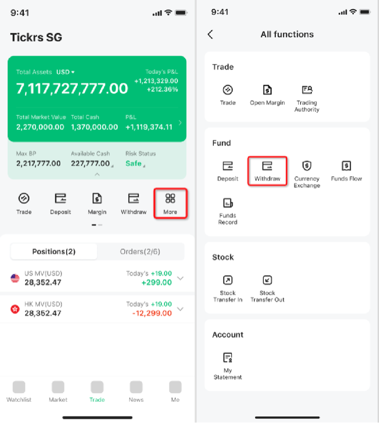 Withdrawal Instructions — M+ Global app screenshot 1